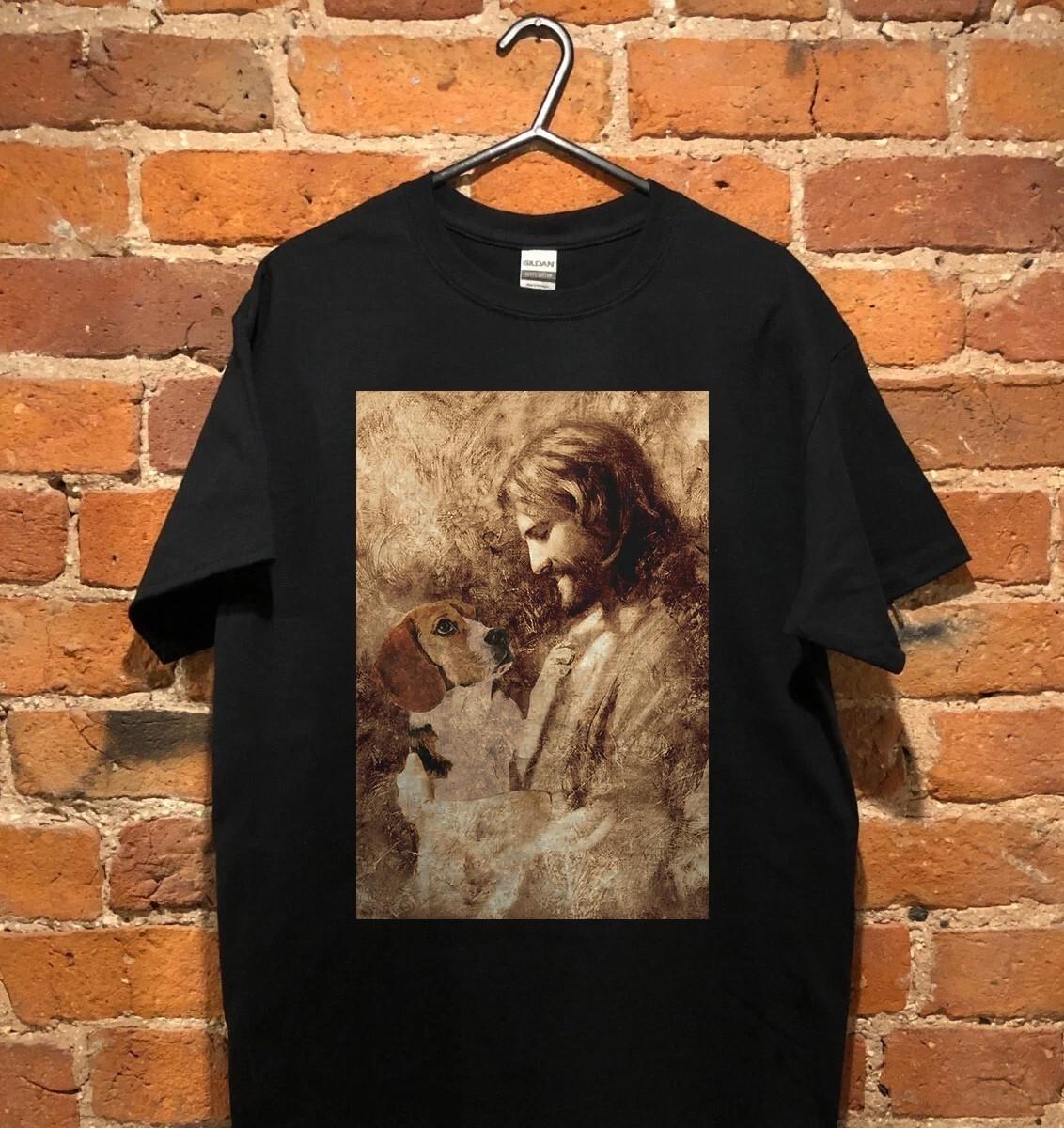 Beagle God Quiets Us By His Love For Beagle Lover Black Heavy Cotton T-Shirt L