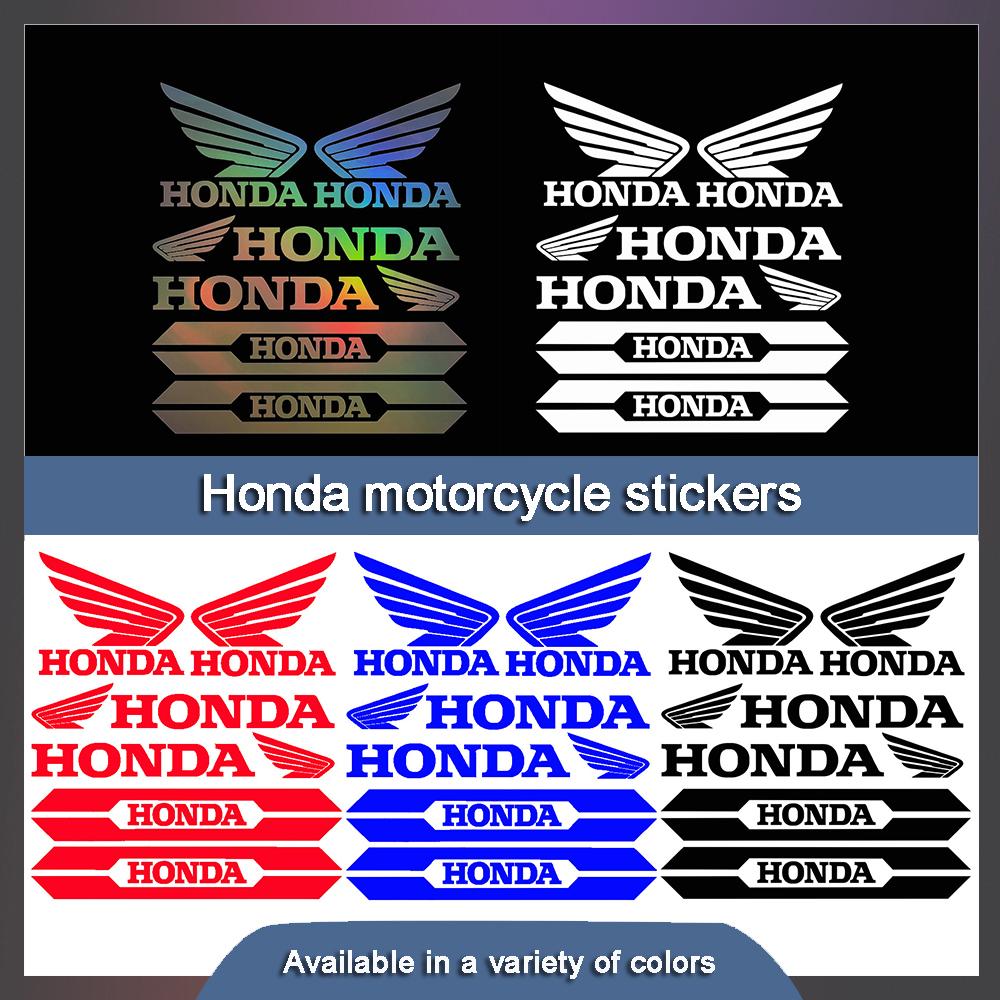 WRS2 Motorcycle Stickers for HONDA Car Logo Reflective Laser Stickers Racing Helmet Decals Tail Box Shock Absorber Decoration