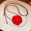 2023 High-End Black Rose Choker Necklace for Women - Elegant, Light Luxury Accessory
