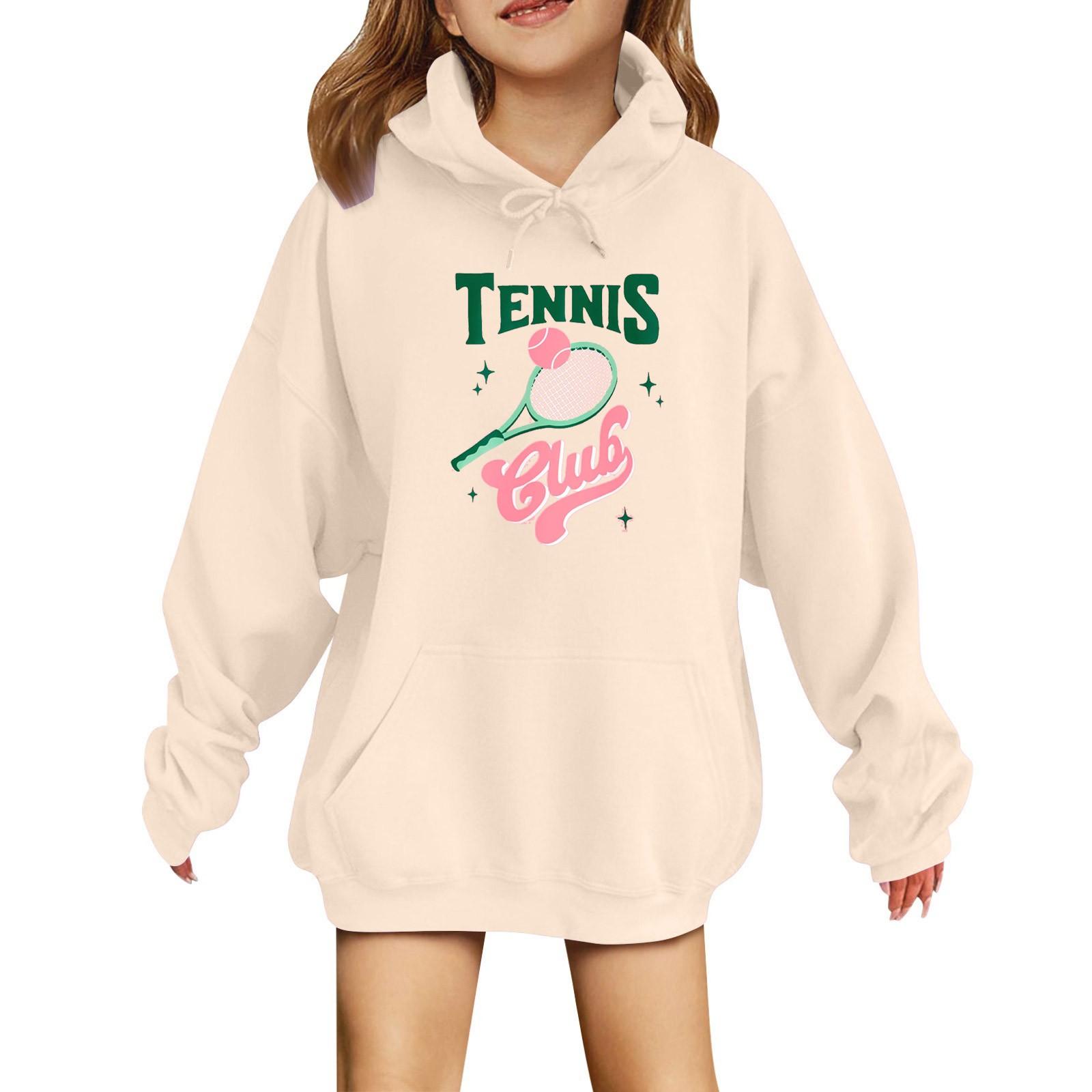 

Толстовки для девочек-подростков, толстовки с длинным рукавом, пуловер с завязками, симпатичная толстовка большого размера 110