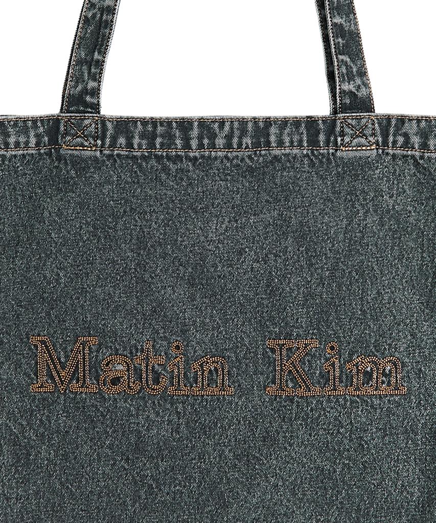 Matin Kim Matin Stitch Denim Ecobag In Black