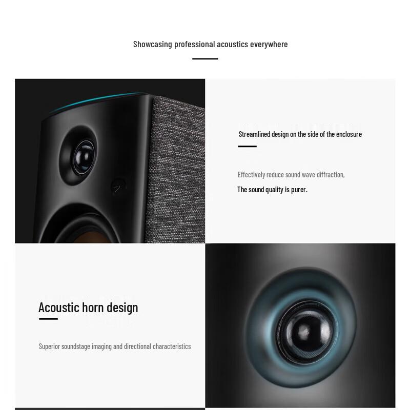 HiVi OS-10 Active Bookshelf Speakers CN plug (adapter included) (CN version)