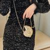 Womens Conch Shape Purse Elegant Acrylic Evening Bag with Chain Strap Crossbody Shoulder Small Handbag for Wedding Party
