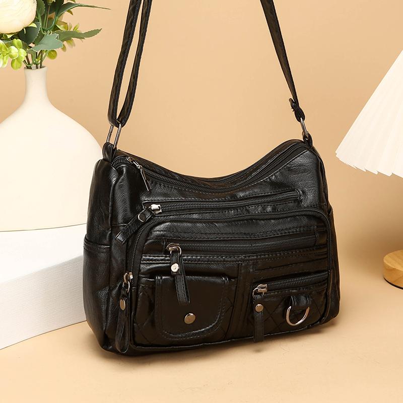 Umhängetasche mit mehreren Taschen und Nähten für Damen, mehrere Lagen