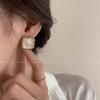 Exquisite Fashion Geometry Square Shell Stud Earring for Women Personality Gold Color Korea Earring Summer Beach Jewelry Gift