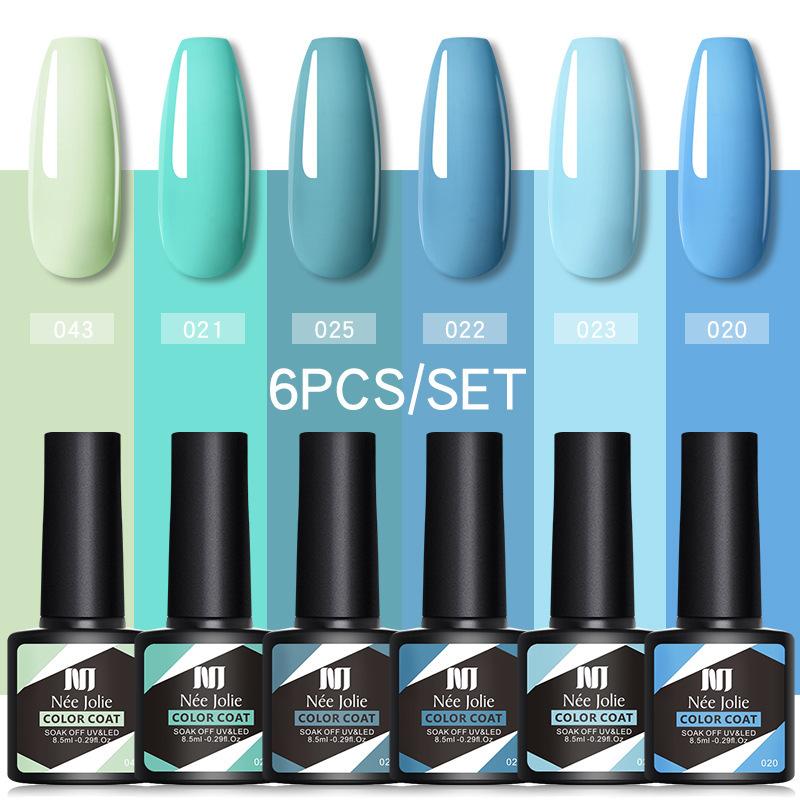 Nail Art 6-Color Nail Polish Glue Set, Nail Phototherapy Glue Can Remove Nail Polish Glue Primer Seal