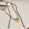 Heart Pendant Collar Necklace Neck Tie Clavicle Chain Necklace Long Rope Bow-Tie Choker Necklace Fashion Jewelry