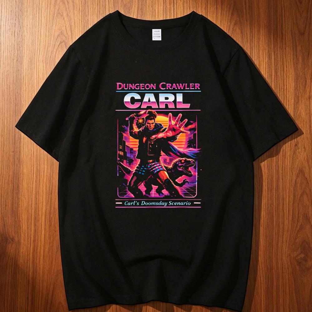 Dungeon Crawler Carl Cotton T Shirt Unisex Harajuku Grunge S Yk Trendy T Shirt Yk Psychedelic Pastel Anime Korean Clothes