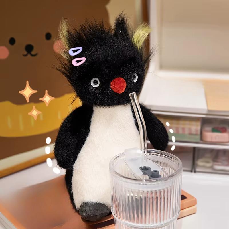 

Новый арахисовый пингвин жареный пингвин маска для глаз сова плюшевая игрушка милая кукла комфорт дети праздничный подарок на день рождения украшения для автомобиля 25CM24 чёрный