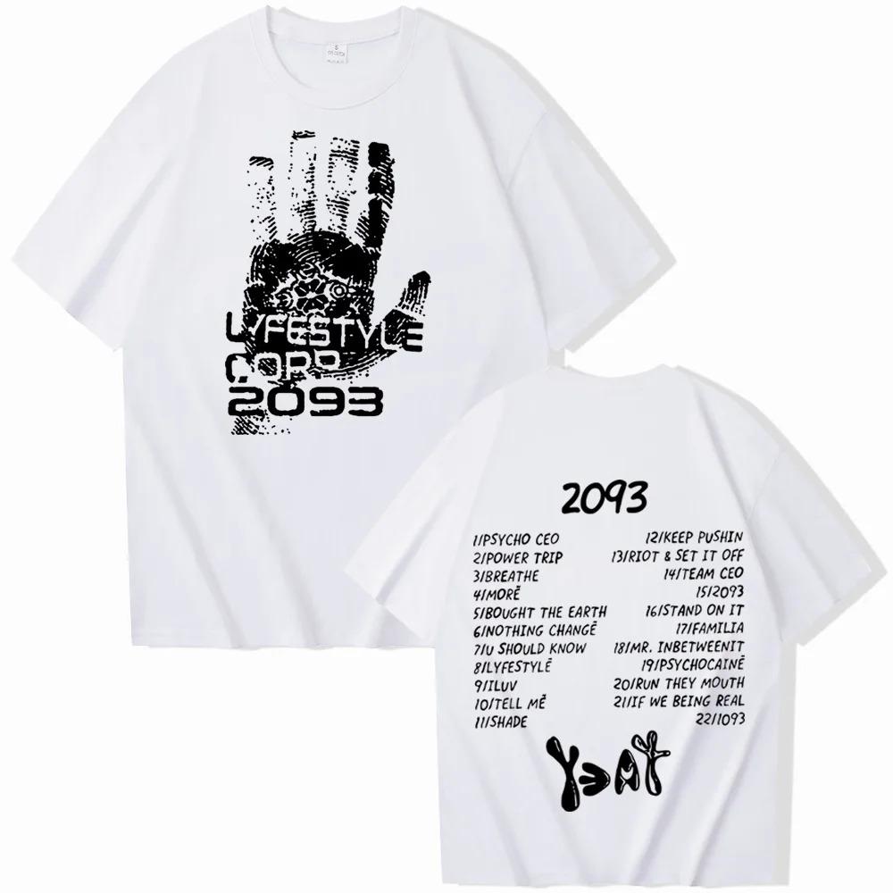 Yeat 2093 T-Shirts Unisex Harajuku O-Neck Short Sleeve Shirts Fans Gift