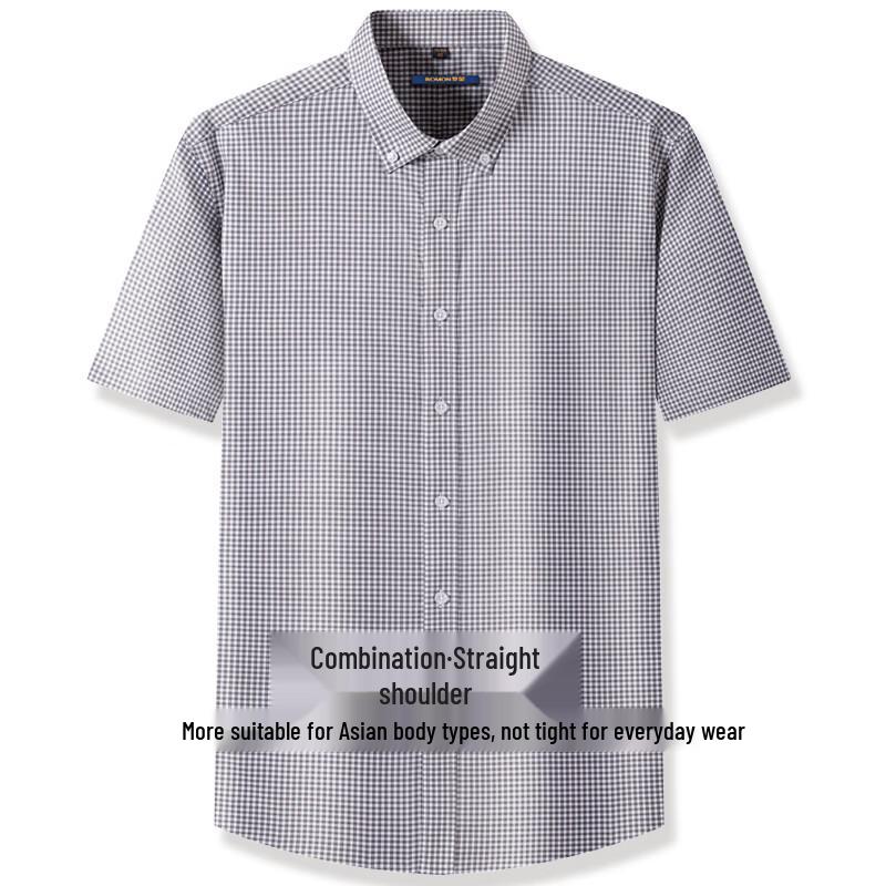 ROMON Men's Short-Sleeve Business Shirt