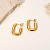 Yori Metal Hoops Chunky Geometric Earrings Waterproof Charm Vintage Trendy Jewelry Women 2025 NEW