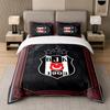 3-teiliges Bettwäsche-SetBeşiktaş FC Weiche Bettdecke und zwei Kissenbezüge Heimschlafzimmer Dekoration