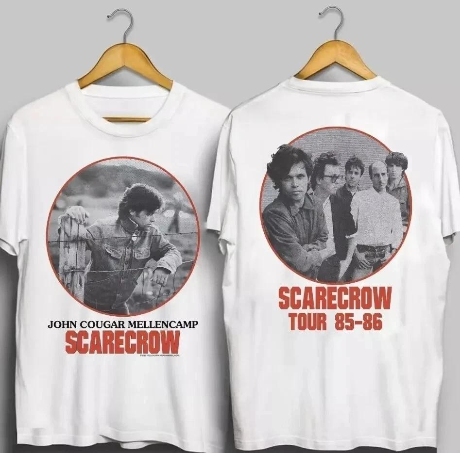 Vintage 80s John Cougar Mellencamp Scarecrow Tour Double Sided US Unisex T-Shirt S