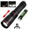 30W High-Power LED Tactical Flashlight with LCD Power Display Zoom Aluminum Alloy Rechargeable Emergency Torch Spotlight
