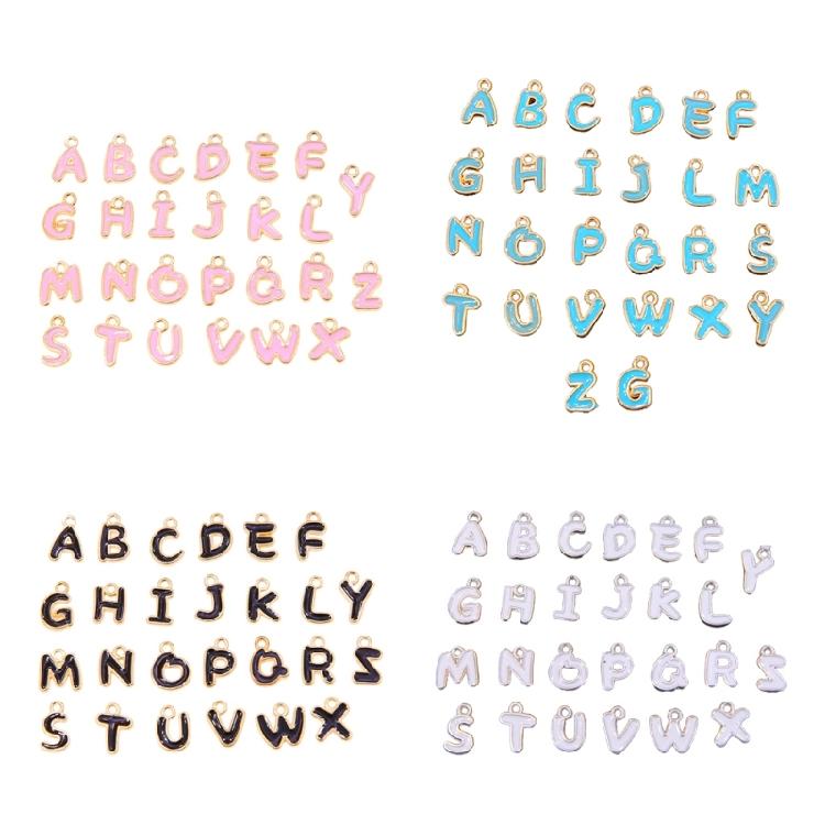 ABC Alphabet Mini A-Z Letter Pendant for Personalized Jewelry Making Letter Set