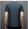 Men's Vertical Striped Short-Sleeve Non-Iron Shirt - Summer Fashion for Dad
