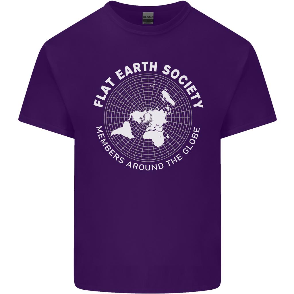 Flat Earth Society Members Around the Globe Unisexs Light Cotton TShirt