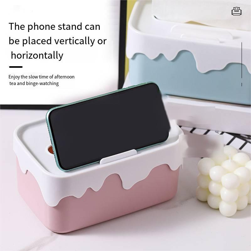 Square Plastic Tissue Box Home Tissue Container Car Napkins Holder Case Kitchen Organizer Simple and Stylish