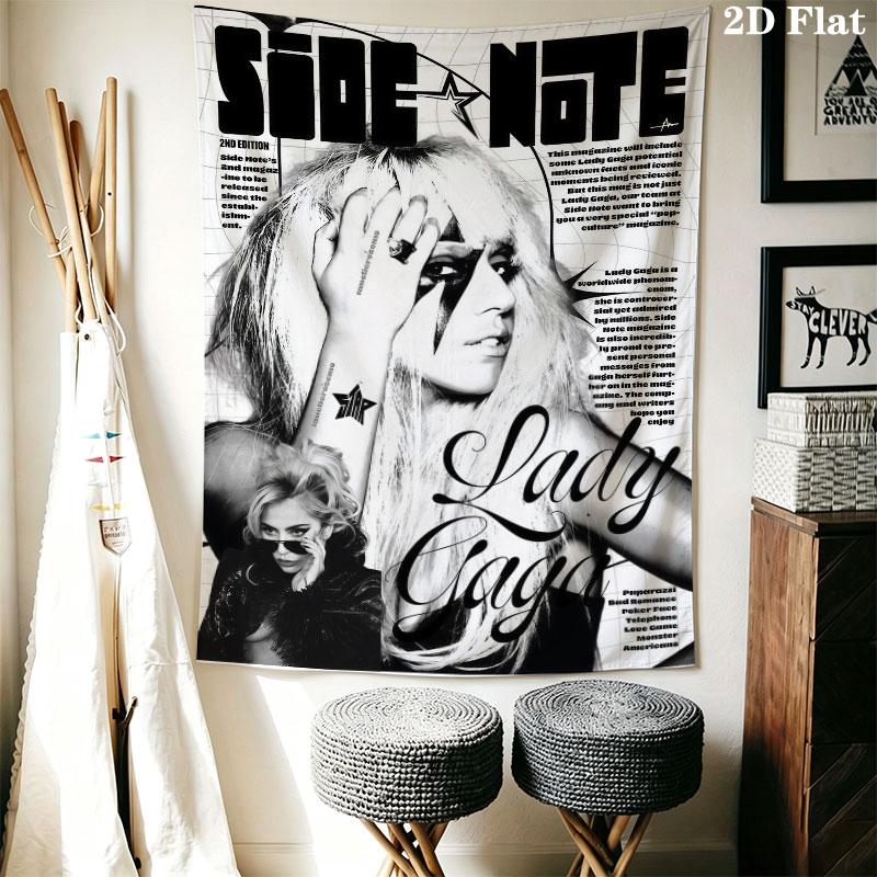 Lady Gaga Vibe Wall Hanging Printed Fabric Blanket Decorative Tapestries for Bedroom Living Room Home Decor
