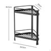 Bathroom Shelf Organizer Holder Durable Freestanding Double Tier for Corner Seam
