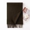 Autumn and Winter New Solid Color Scarf for Women Versatile Neck Scarf Thickened Warm Shawl Simple Tassel