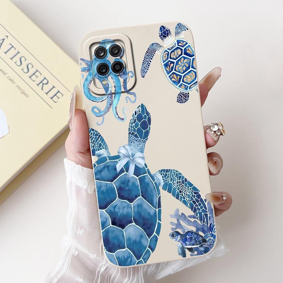 For Samsung A12 Galaxy M12 Case Cute Cartoons Painted Cover Soft Silicone Matte Phone Case For SamsungA12 F 12 Back Cover Capa