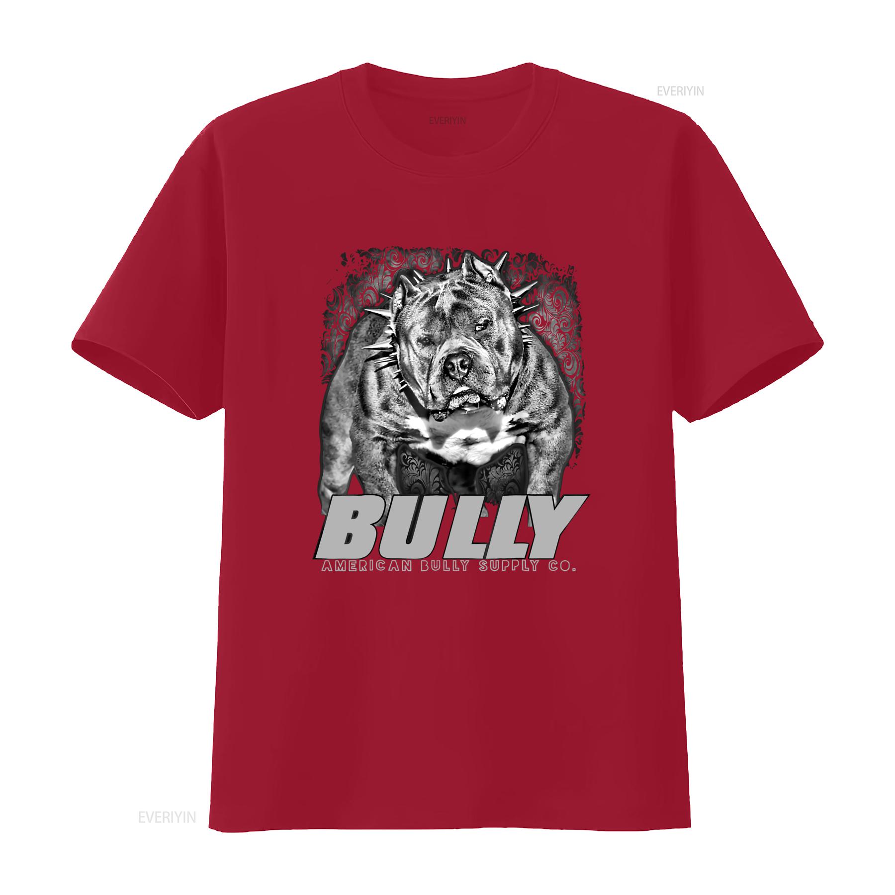 

Stylish Bully American Pit Bull T shirt U19H vintage Washed Top For Everyday Wear Versatile Casual Stretched homme Soft fashion S