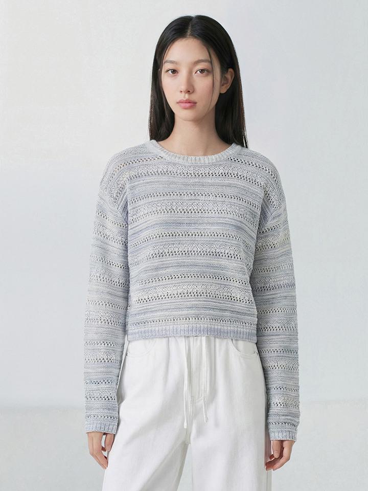 Peulojegteuem Women'S Scallop Long Sleeve Sweater_Epg2Er2300