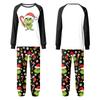Matching Family Christmas Print Pajama Set with Long Sleeve and Pants for Holiday Loungewear