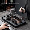 Chaxun 9-Piece Purple Clay Bamboo Tea Set