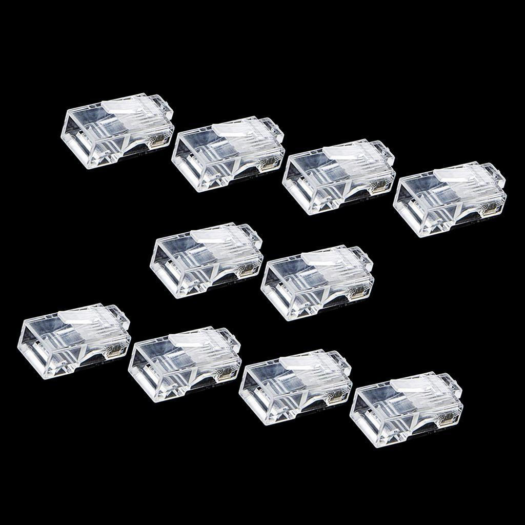 10 Pieces SHD Connectors Ends 8P8 Network Plug