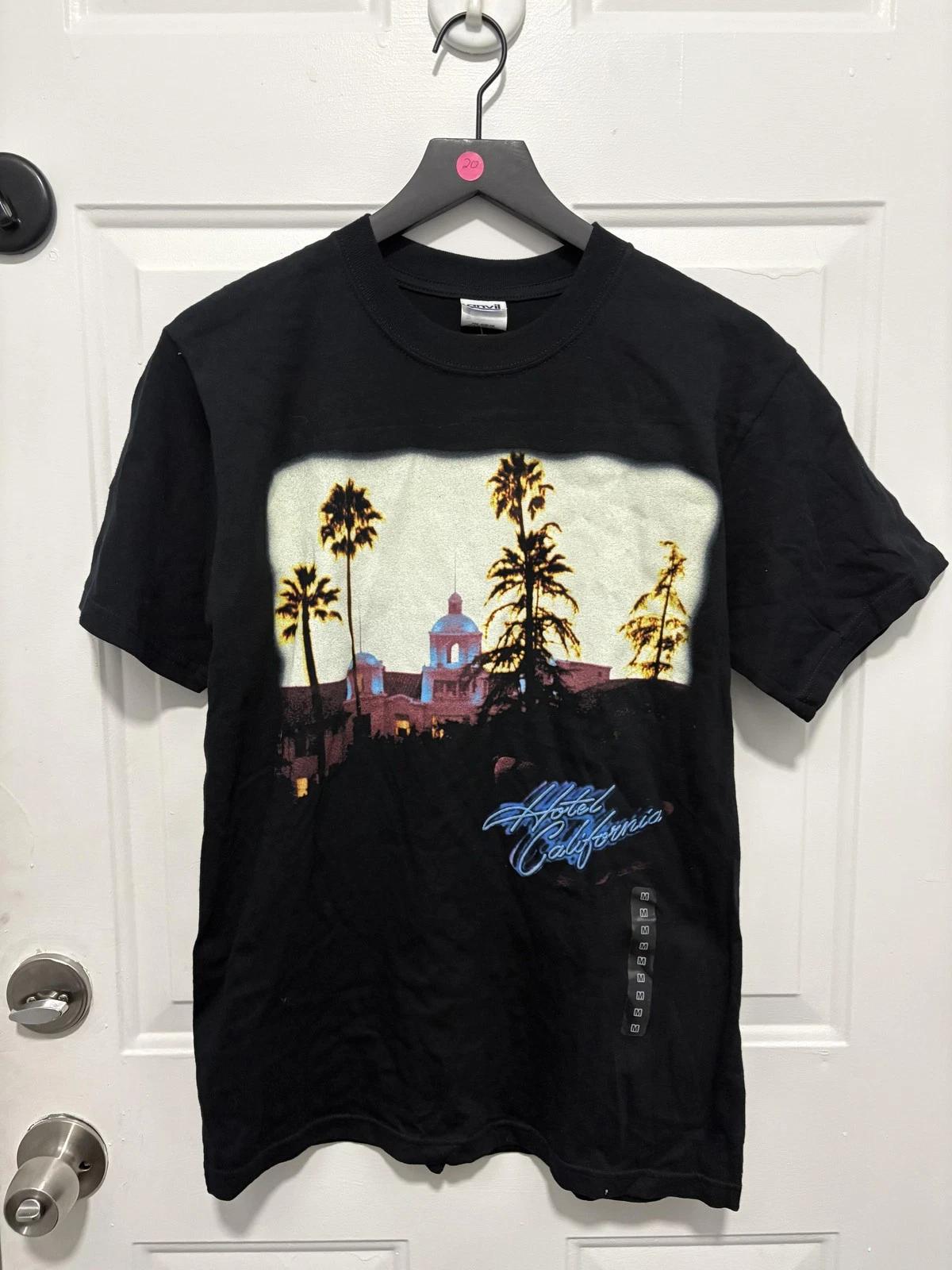 The Eagles Hotel California Shirt Mens Medium Black Graphic Tee Anvil Band 3XL