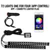 Car  Atmosphere RGB Strip LED Light Bar Lights USB APP With Remote Control Music Rhythm Flashing LampsInterior Car Decorative