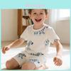 Jungen Sommer Pyjama Set Baumwolle Tier Cartoon Für Kinder Alter 3 Bis 8