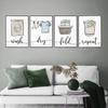 Wash Dry Fold Repeat Laundry Sign Colorful Wall Art Canvas Nordic Posters and Prints Pictures Room Home Decor Painting Cuadros