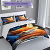 3pcs Custom Name Fox Dreams Stars Bedding Set Printed Bedding Set Duvet Cover Closure Includes 1 Duvet Cover & 2 Pillowcases Bedroom Decor