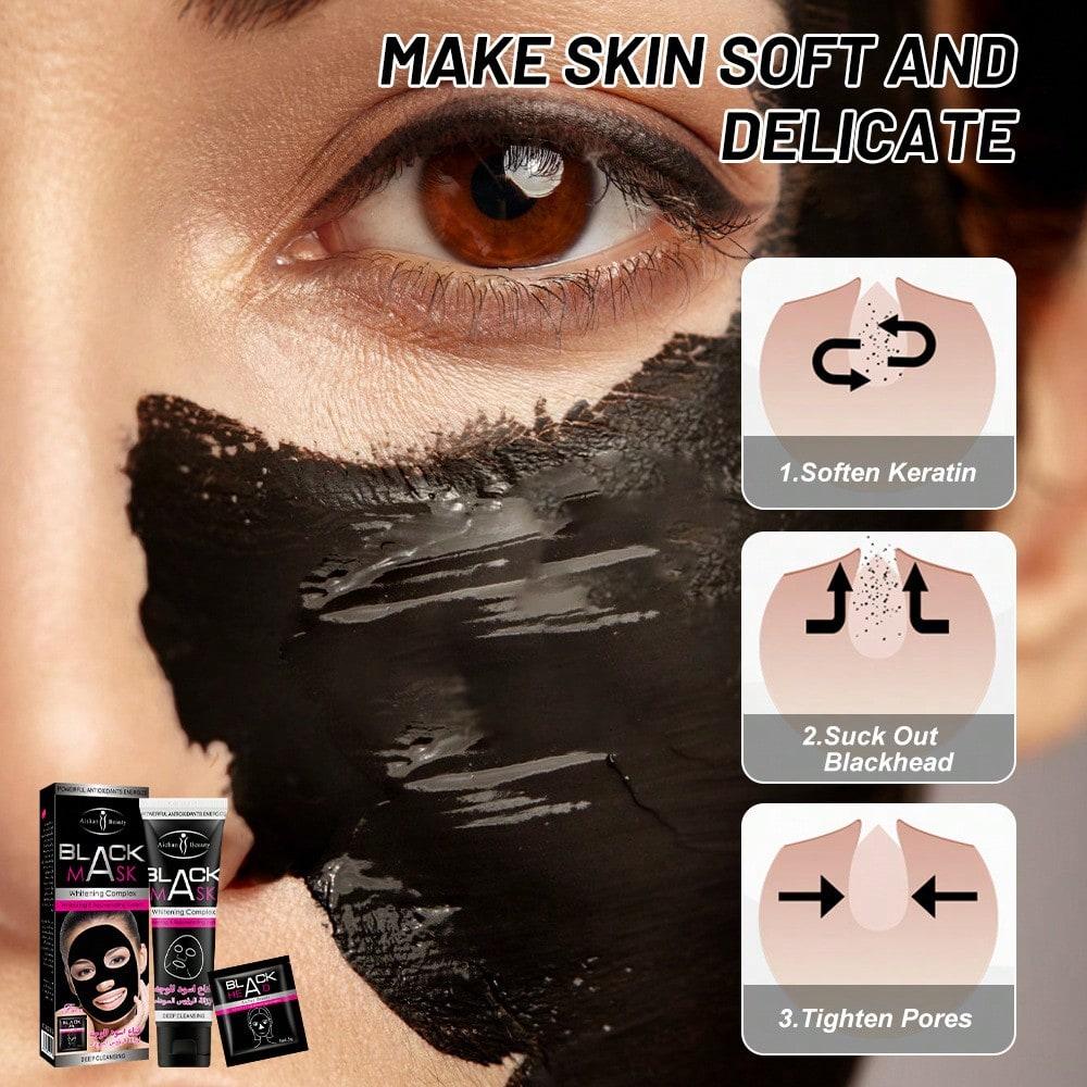 Sea Mud Black Mask Rich In Minerals Cleansing Skin Peel-Off Mask Daily Skin Care Mask Suitable For All Skin Types Perfect Christmas Gift