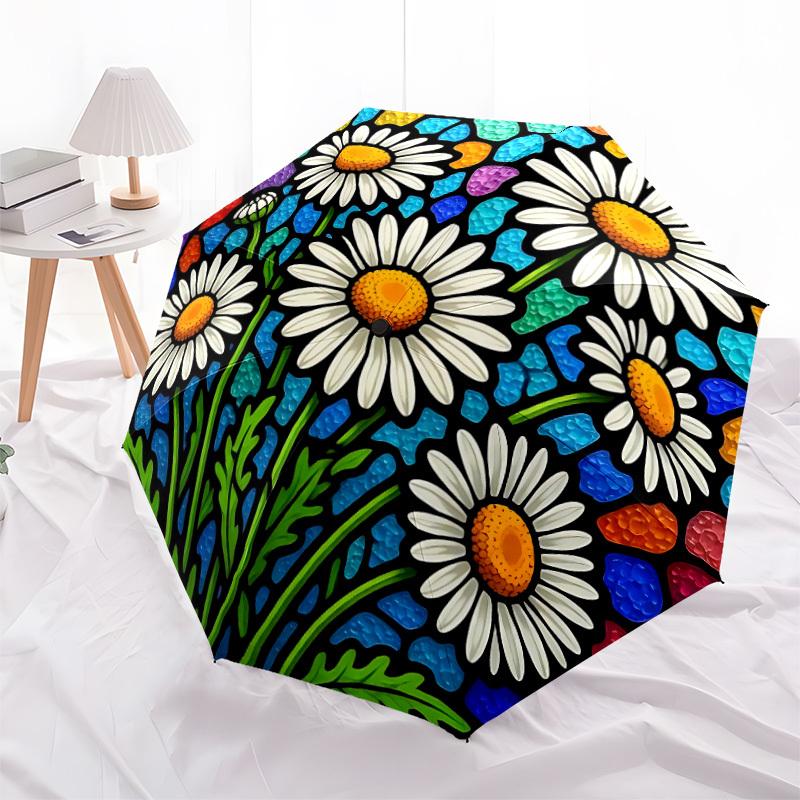 1pc Floral Pattern Automatic Open/Close Umbrella Compact Folding Umbrella, All-Season Portable Umbrella for Women/Men F1124284
