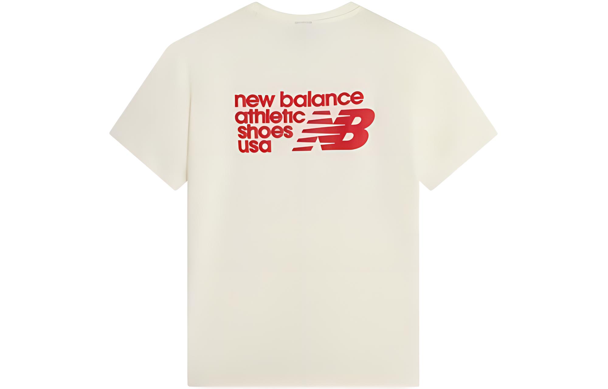 New Balance T Shirt Men s Ivory White AMT22395-IV L