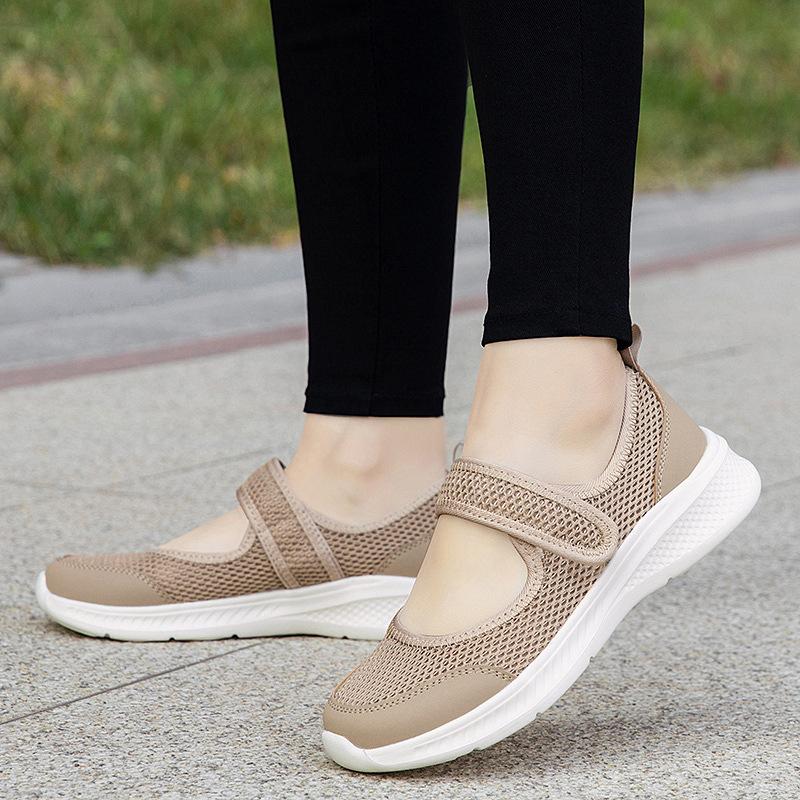 Summer breathable, non-slip walking shoes, athleisure, lightweight, plus size medium and mom shoes