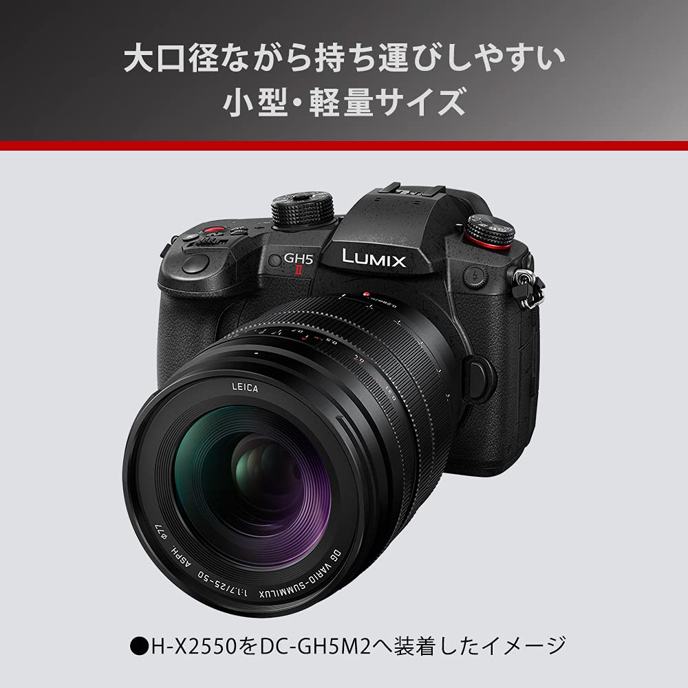 Panasonic Telezoomobjektiv mit großer Blende für Micro Four Thirds Lumix LEICA DG VARIO-SUMMILUX 25–50 mm/F1.7 ASPH. H-X2550