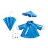 1 Set Porch Goose Outfit Lawn Goose Raincoat Hat And Umbrella Waterproof Goose Costume Rain Jacket for 23 Inch Goose Statue Summer Outdoor Garden