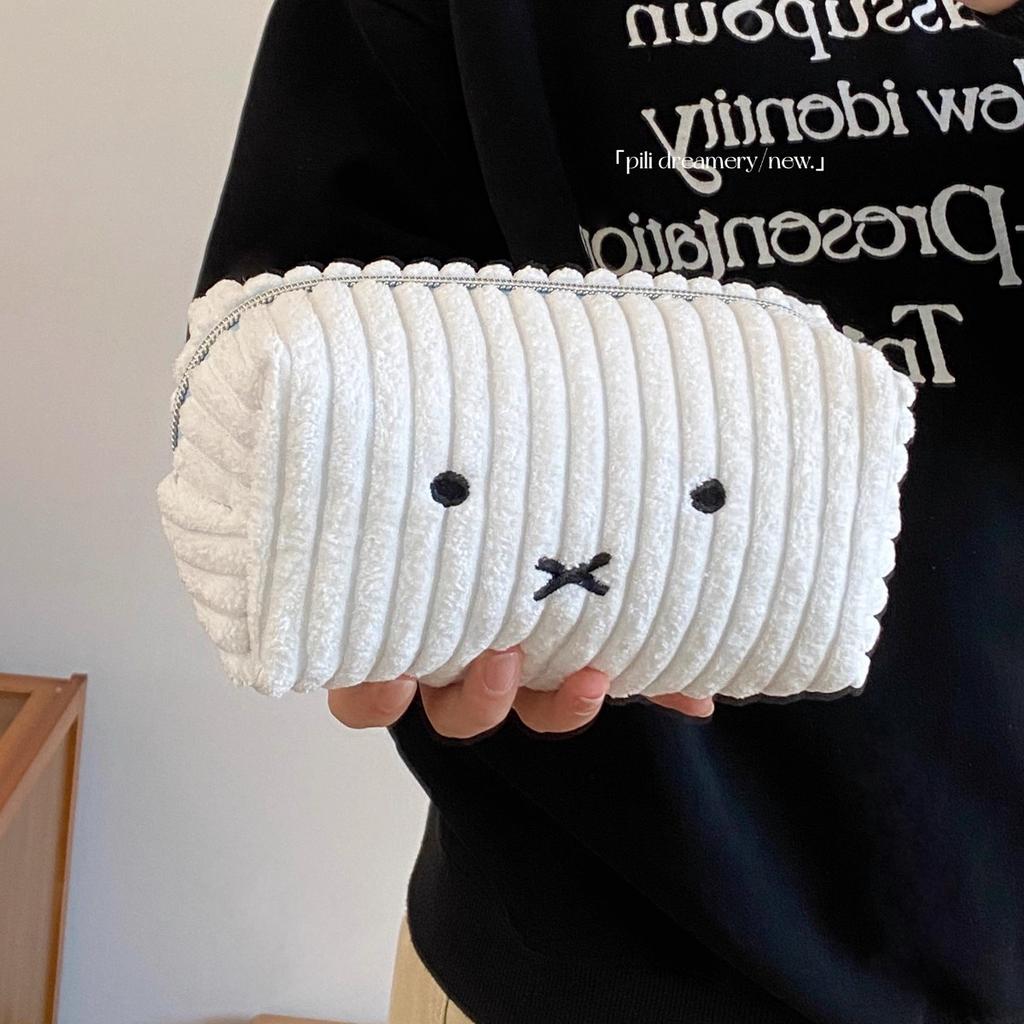 Kawaii Anime Miffy Storage Bag Cute Cartoon MiffyFur Rattail Cosmetic Bag Large Capacity Convenient Writing Tools Storage Bag
