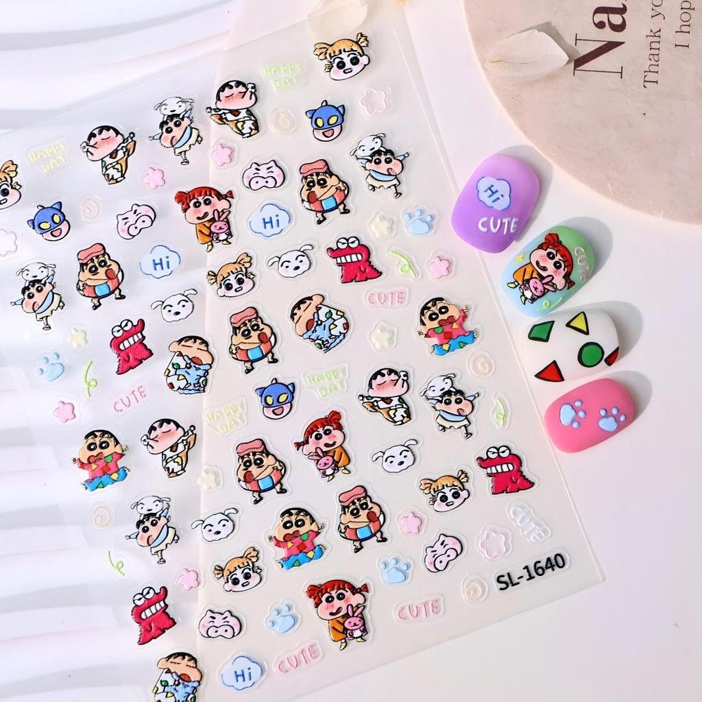 3D Cartoon Crayon Shin-chan Nail & Phone Stickers