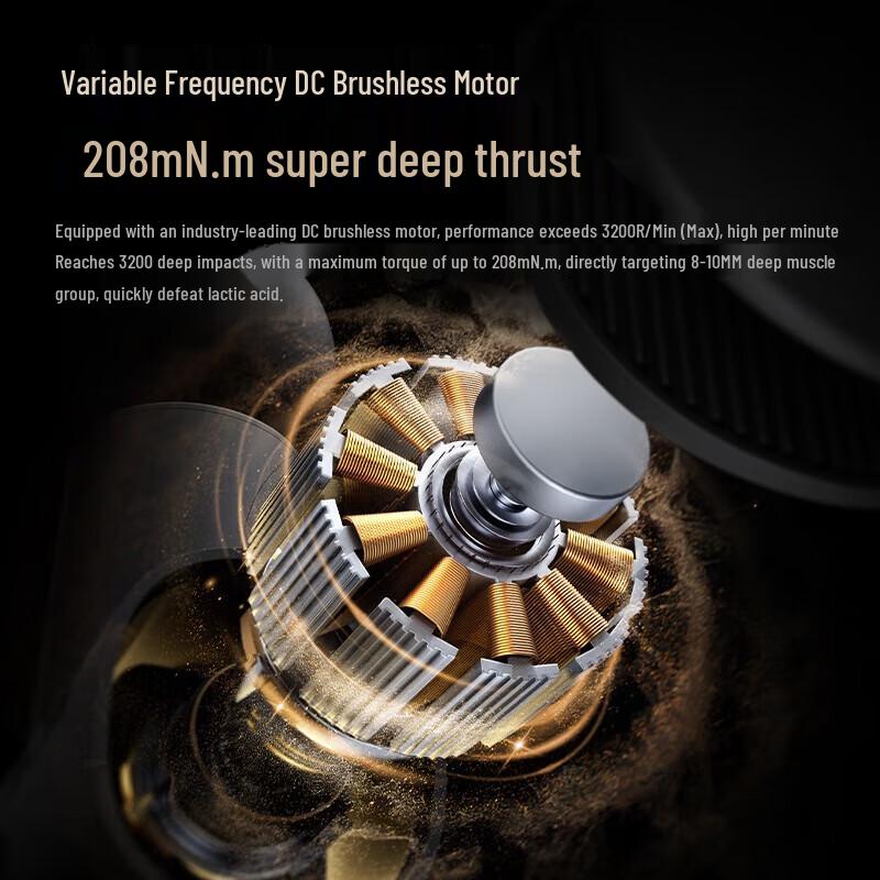 WOLONOW Pocket Deep Tissue Massage Gun with 4 Heads