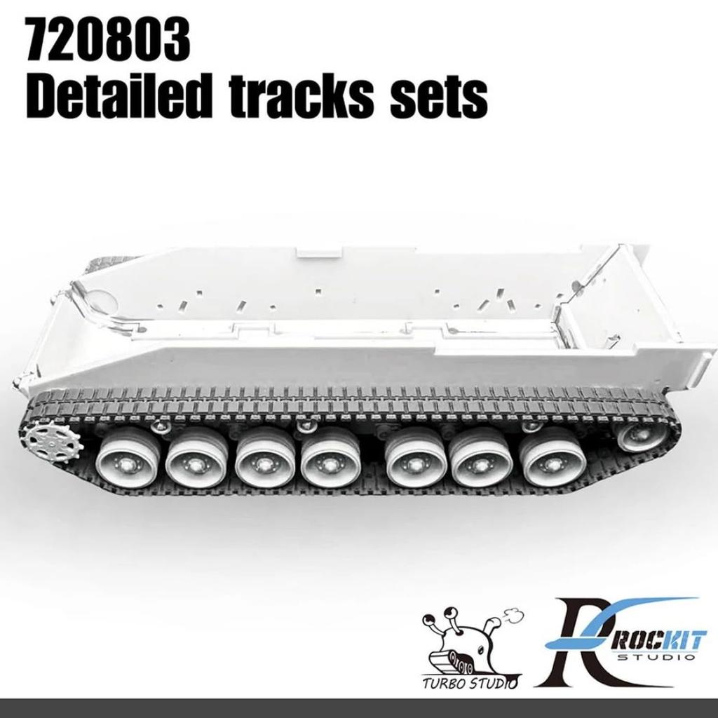 ROKIT STUDIO Scale German PzH2000 Gun Track Set Meng Plastic Model Parts RKS720803 1/72 Self-Propelled (for Models) (Tank)