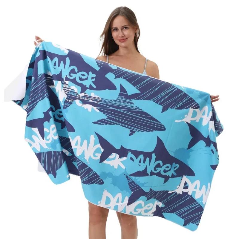 Thin Quick Drying and Absorbent Sports Towel, Double-sided Velvet, Ultra-fine Fiber Beach Swimming Towel, Quick Drying Towel
