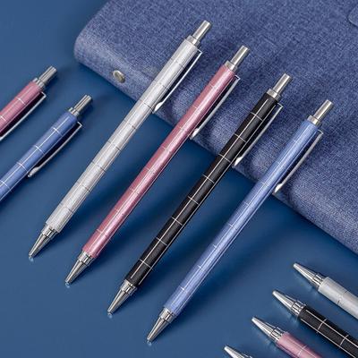 Student Mechanical Pencil 0.5/0.7mm Lead Anti-Break Buffer Design Easy Refill Clip Writing Pen Metal Body Primary School Student Mechanical