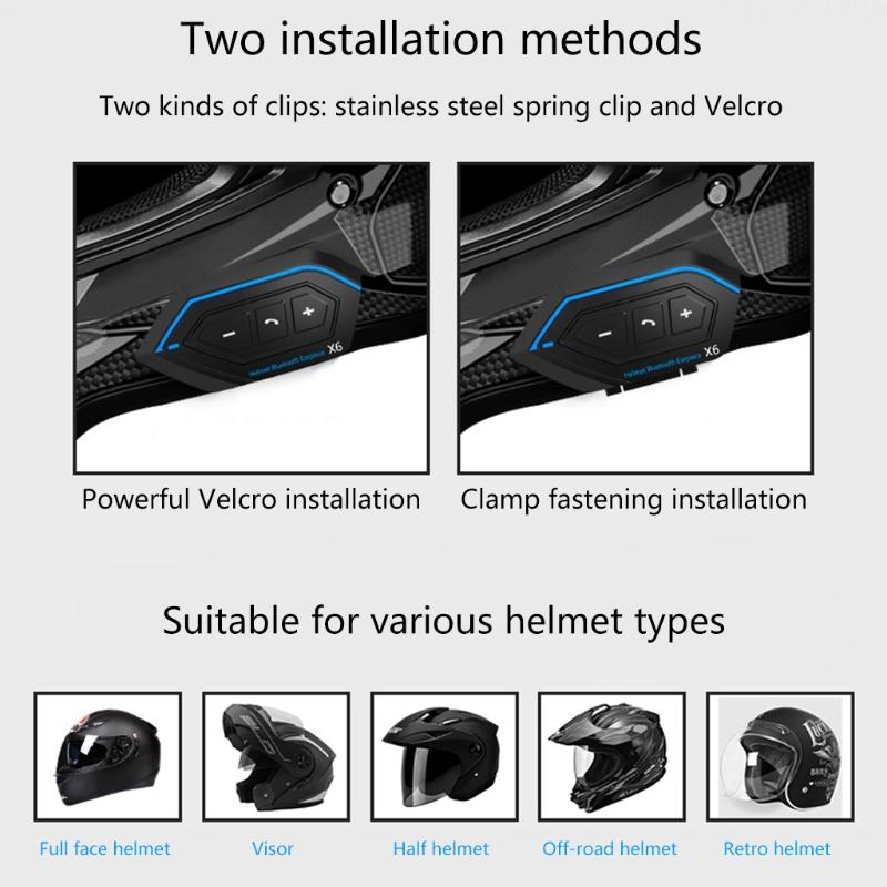 5.0 Wireless Motorcycle Headset with Microphone 1set Motorcycle Helmet Headset Automatic Pairing with Microphone Stero